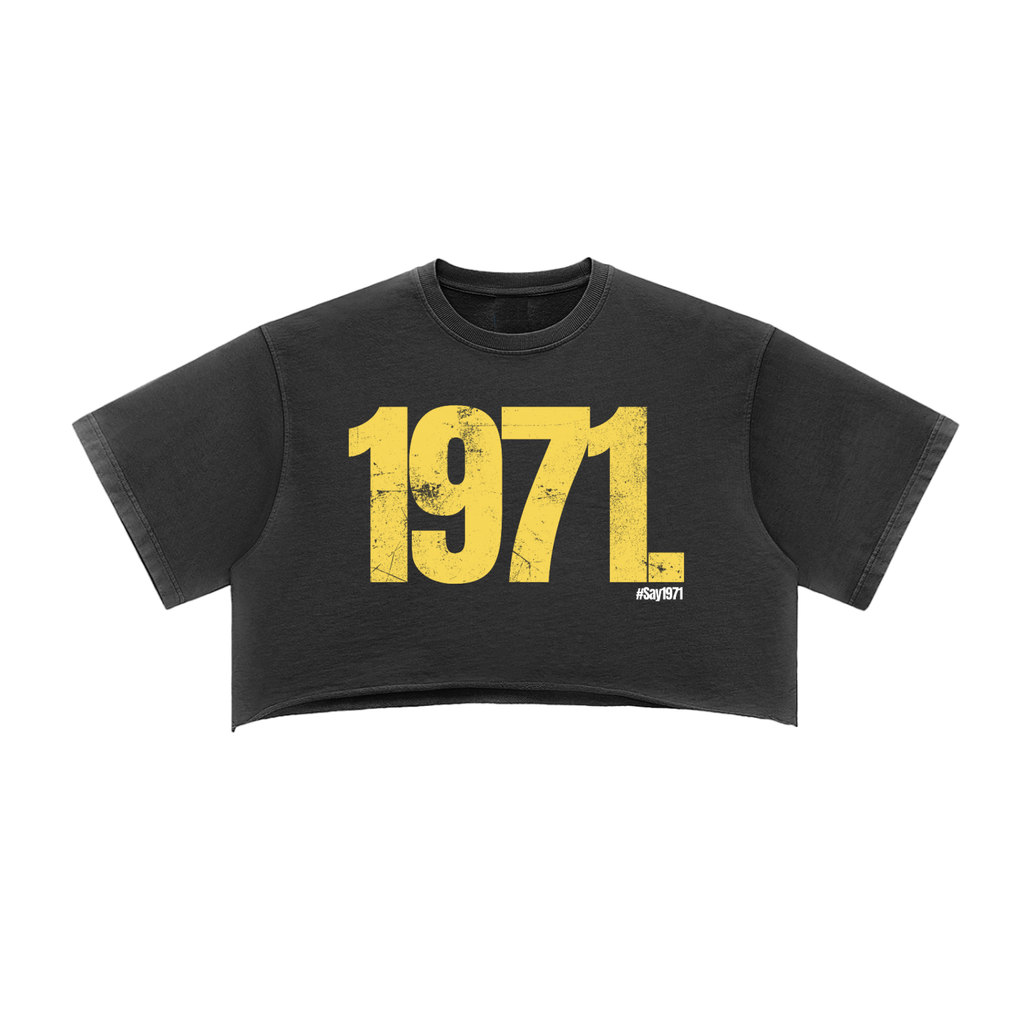 Say It Louder: Cropped Tee, Black