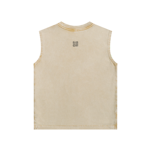 Where We're From: Signature West Bengal Kids' Vest, Washed Khaki