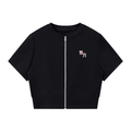 Say It Softly: Cropped Zip Jacket