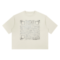 Say It Louder: Oversized QR Tee (White & Grey)